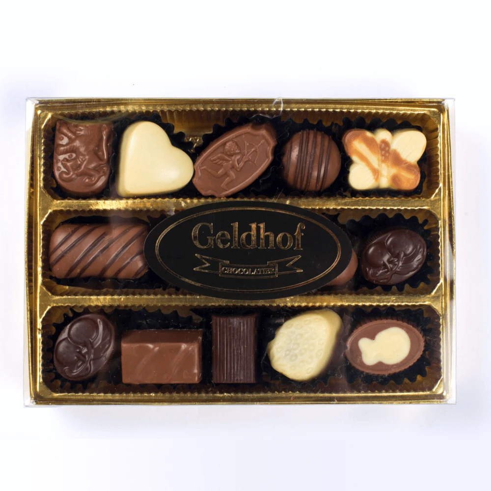 Geldhof Assorted Chocolate Box (undecorated) – 225g
