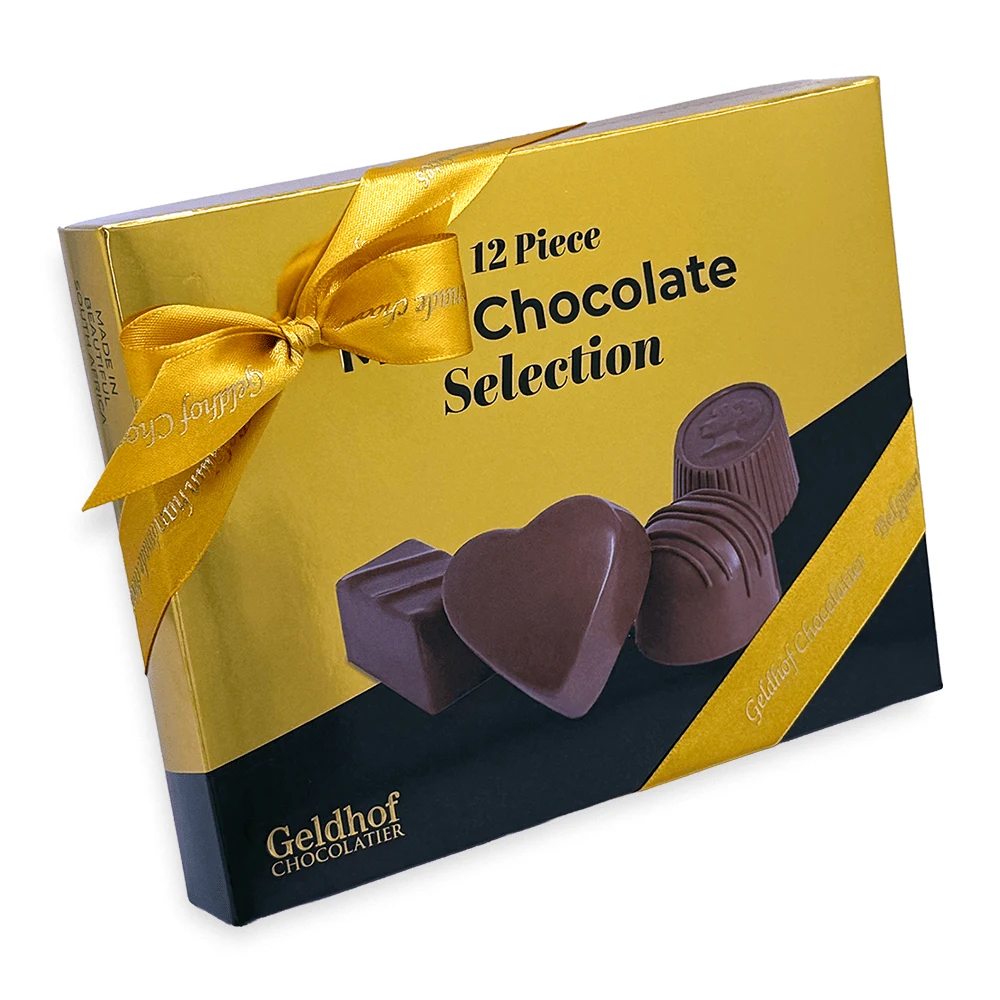 Geldhof Milk Chocolate Box – 12 Piece (165g)